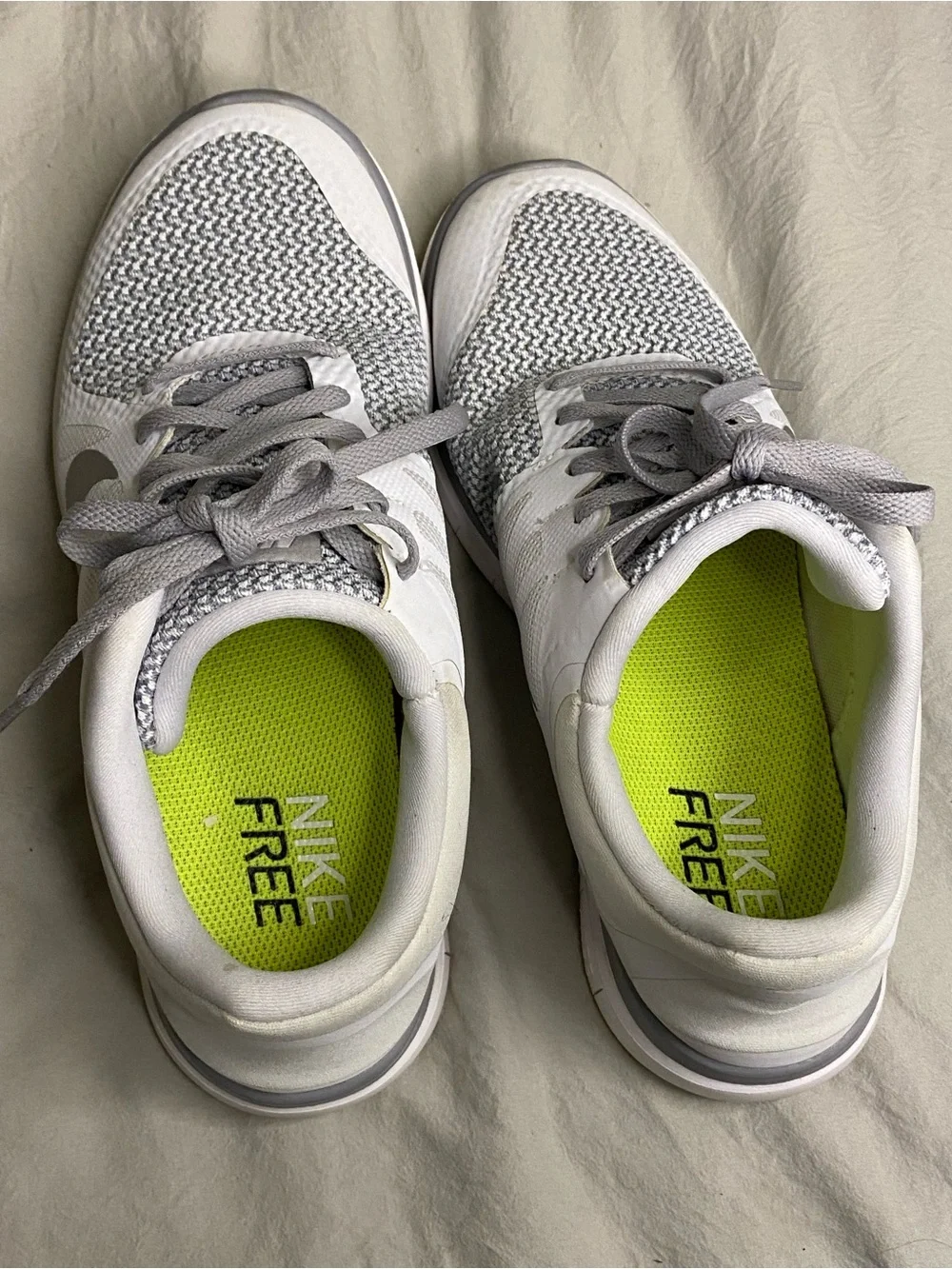 Nike Free 4.0 white & gray sneakers #running women size 9